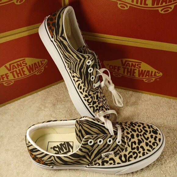 Vans Men's 3.5/Women's 5 Era Safari Leopard/Zebra Multicolor  VN0A54F19M7 - Picture 4 of 11